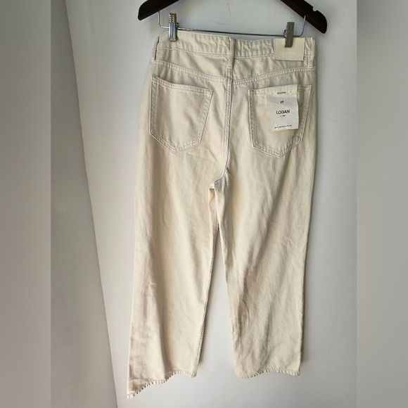 HIDDEN LOGAN Los Angeles Cream Jeans Denim Off White Wide Leg Size 29 - Picture 3 of 6